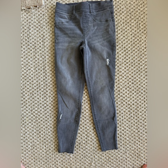 SPANX Distressed Grey Skinny Jeans Leggings Size S/P - Picture 4 of 9